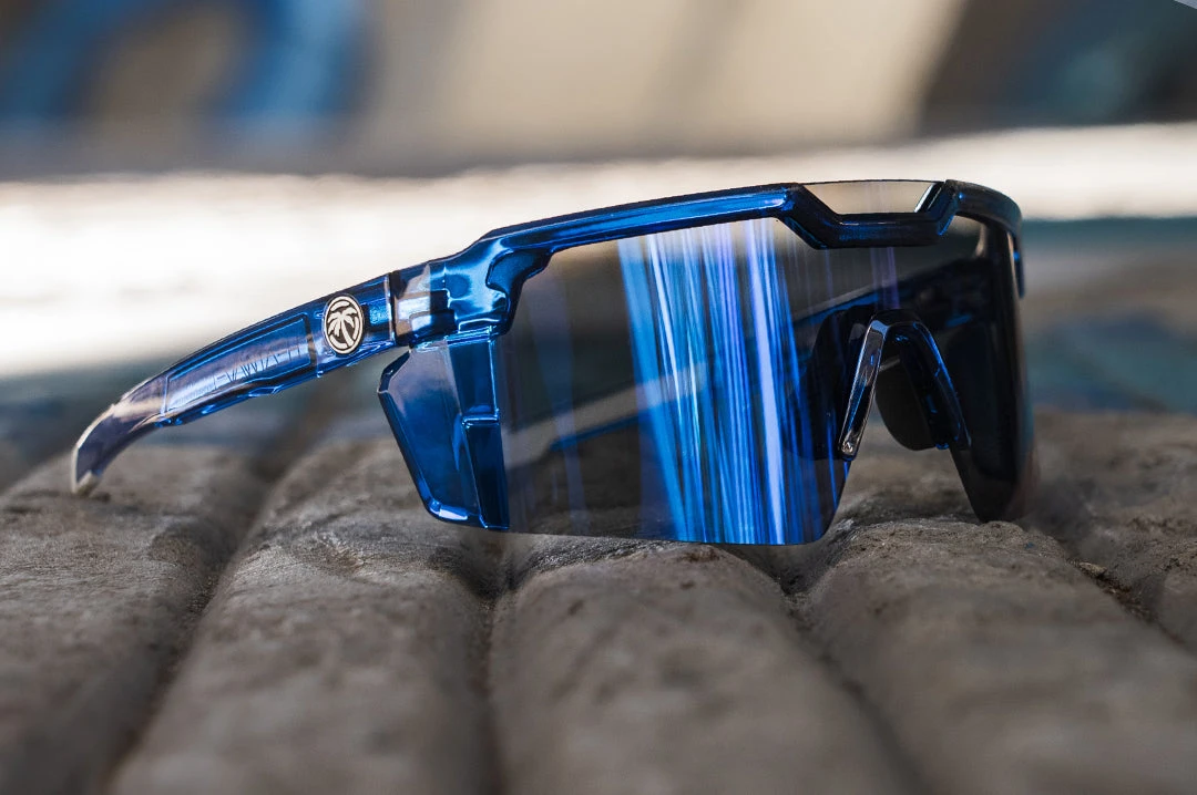 Future Tech Sunglasses: Neon Blue Frame Z87+ - Image 4