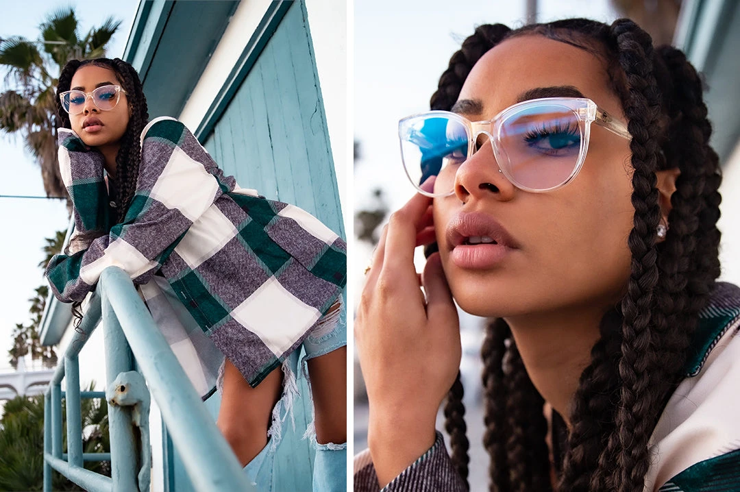 Carat Sunglasses: Clear Sparkle - Image 4