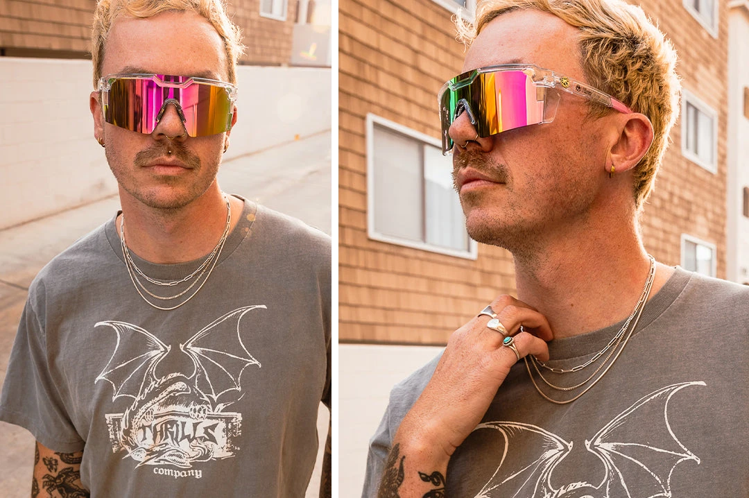 Future Tech Sunglasses: Vapor Clear Frame Spectrum Lens Z87+ - Image 2